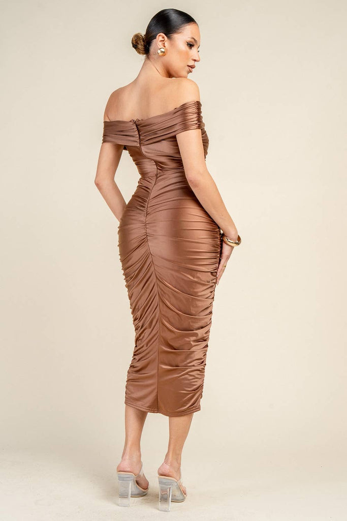 Bronze Satin Dress